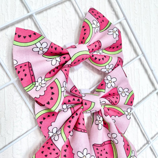 A Slice of Summer Watermelon Dog Bow Tie and Sailor Bow