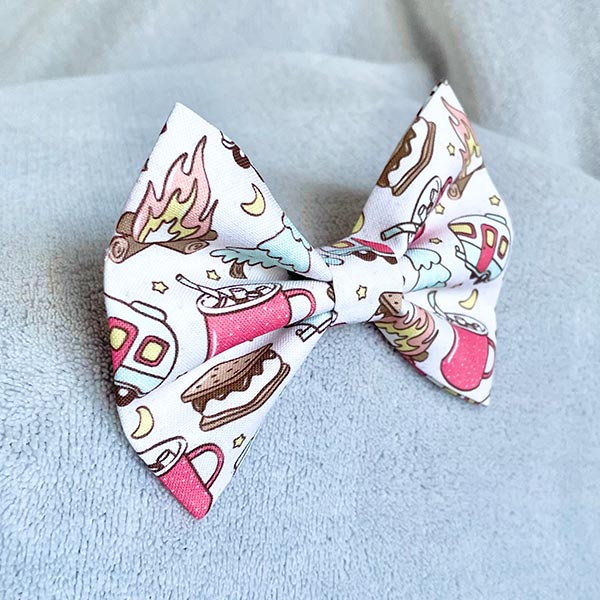 Cosy by the Campfire Dog Bow Tie