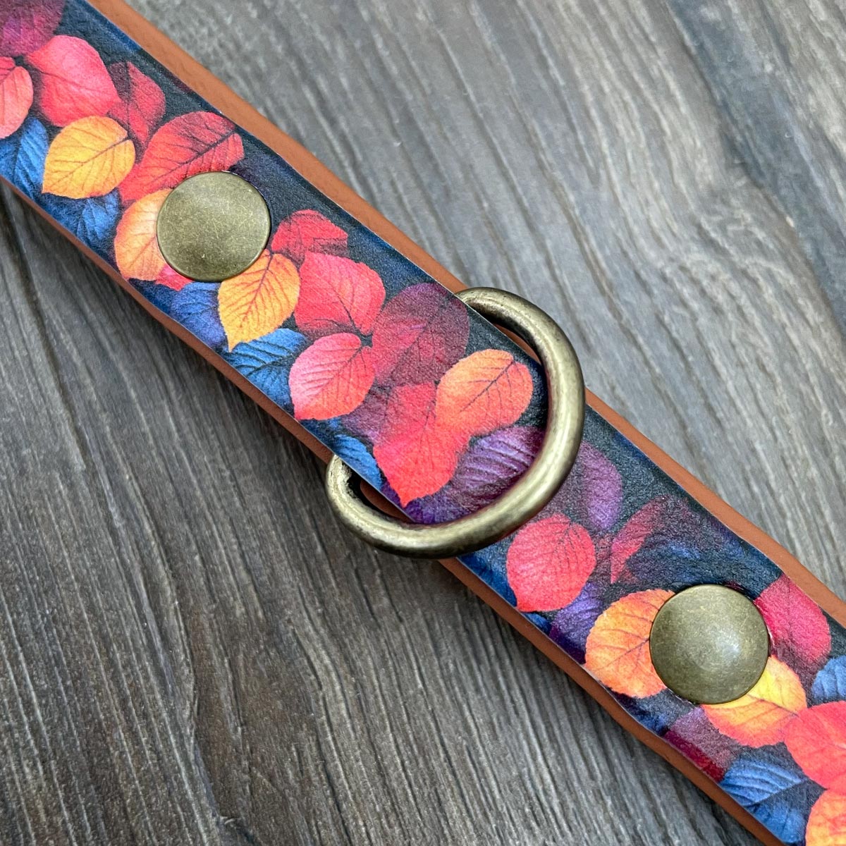 Crispy Crunchy Leaves Patterned Dog Collar