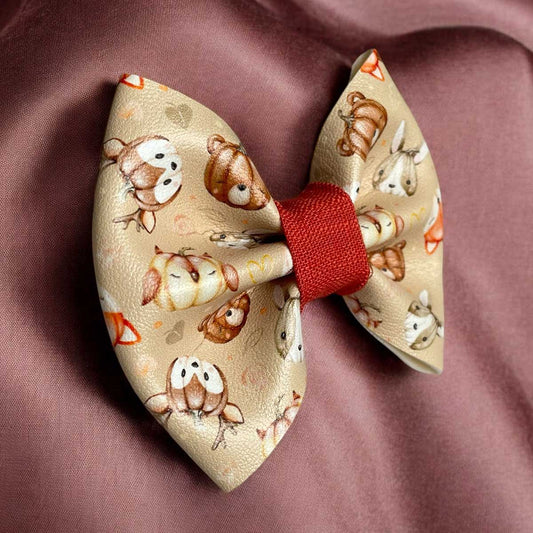 Cute Pumpkins Leatherette Dog Bow Tie