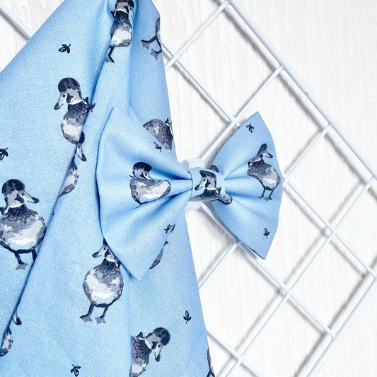 Delilah Duck Blue Dog Bow Tie