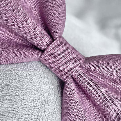 Elderberry Lilac Linen Dog Bow Tie