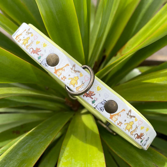 Everyone Needs a Friend Printed Pastel Yellow Dog Collar