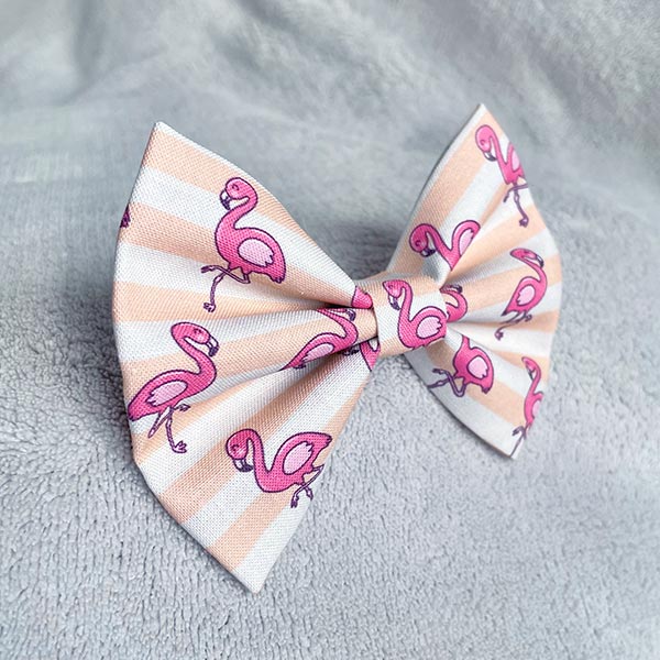 Fancy Flamingos Dog Bow Tie