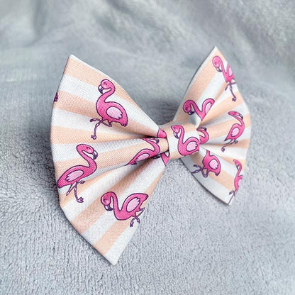 Fancy Flamingos Dog Bow Tie