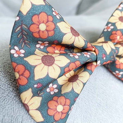 Floral Fall Dog Bow Tie