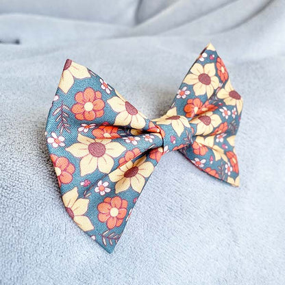 Floral Fall Dog Bow Tie