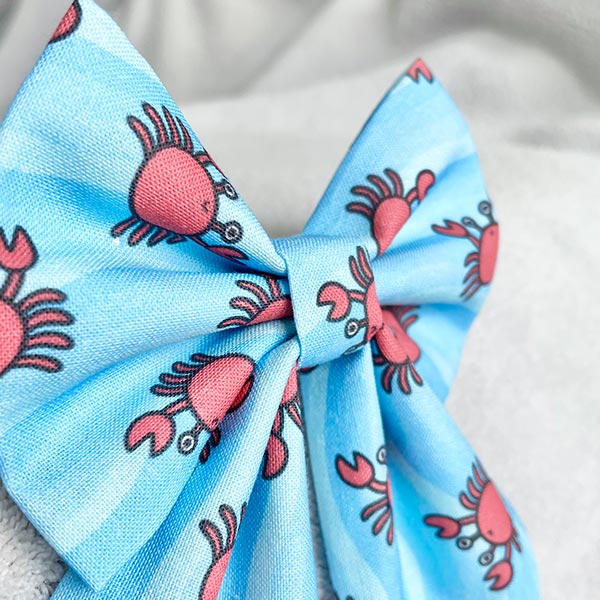 Gone Crabbing Dog Bow Tie and Sailor Bow