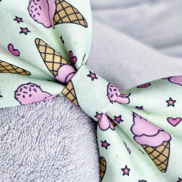 Ice Cream Delight Dog Bow Tie and Sailor Bow