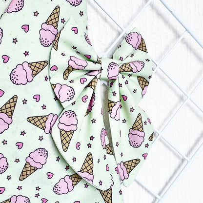 Ice Cream Delight Dog Bow Tie and Sailor Bow