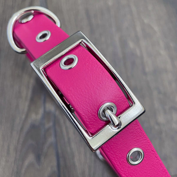 Magenta Pink Waterproof Dog Collar