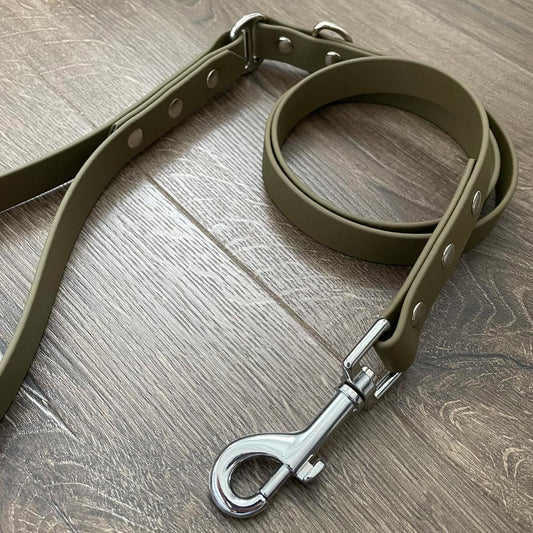 Olive Green Waterproof Dog Lead