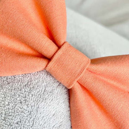 Orange Denim Dog Bow Tie