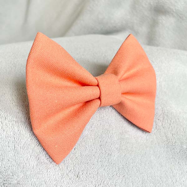 Orange Denim Dog Bow Tie