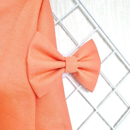 Orange Denim Dog Bow Tie