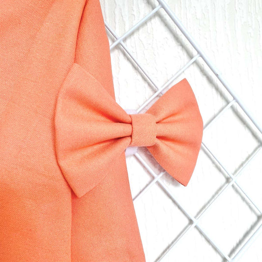 Orange Denim Dog Bow Tie