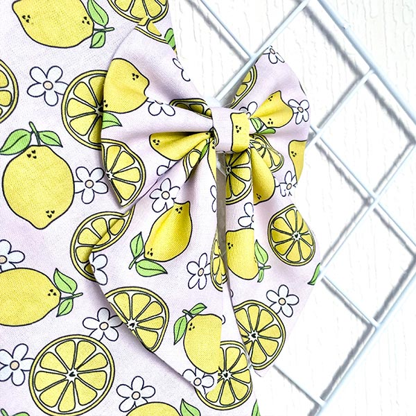 Simply the Zest Lemon Dog Bow Tie and Sailor Bow