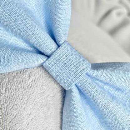 Sky Blue Linen Dog Bow Tie