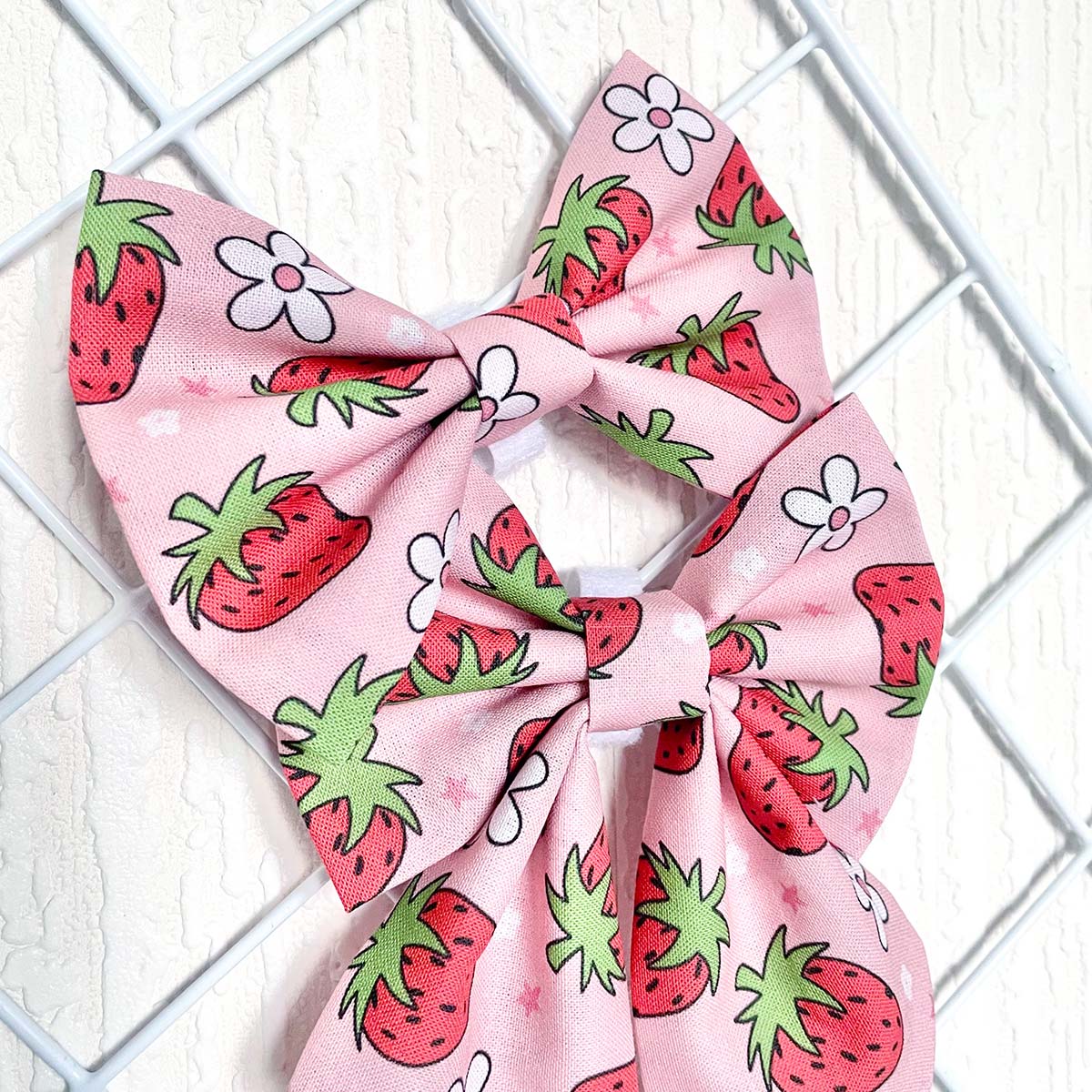 Sweet as a Berry Strawberry Dog Bow Tie and Sailor Bow