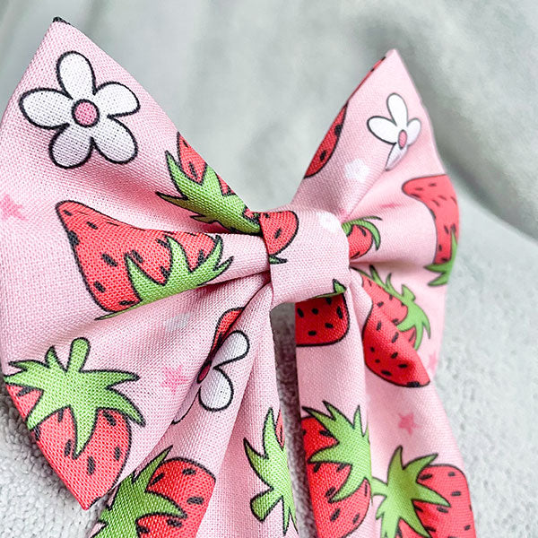 Sweet as a Berry Strawberry Dog Bow Tie and Sailor Bow