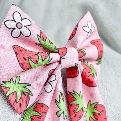 Sweet as a Berry Strawberry Dog Bow Tie and Sailor Bow