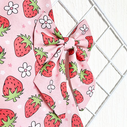 Sweet as a Berry Strawberry Dog Bow Tie and Sailor Bow