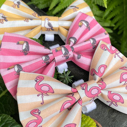 Fancy Flamingos Dog Bow Tie