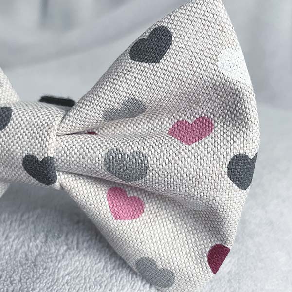 True Love Pink Dog Bow Tie