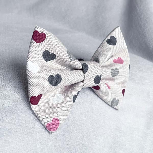 True Love Pink Dog Bow Tie