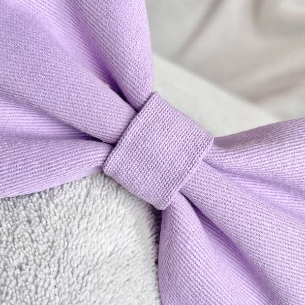 Violet Purple Denim Dog Bow Tie