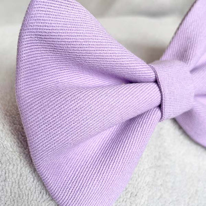 Violet Purple Denim Dog Bow Tie