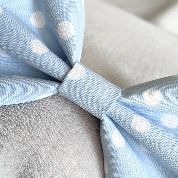 Baby Blue Polka Dot Dog Bow Tie