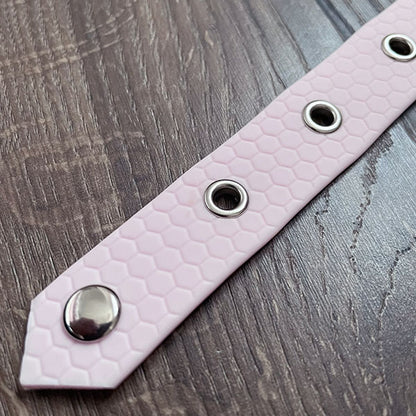 Baby Pink Pastel Hex Waterproof Dog Collar