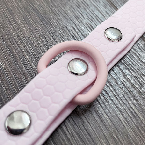 Baby Pink Pastel Hex Waterproof Dog Collar