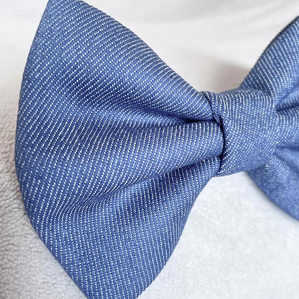 Blue Denim Dog Bow Tie