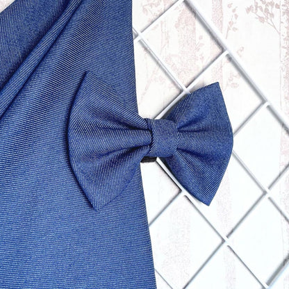 Blue Denim Dog Bow Tie