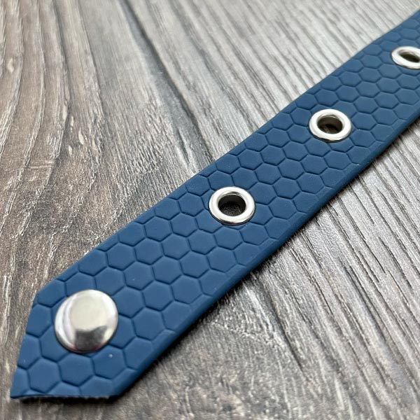 Blue Pastel Hex Waterproof Dog Collar