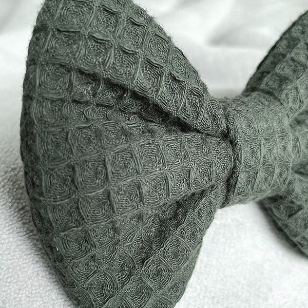 Forest Green Waffle Dog Bow Tie