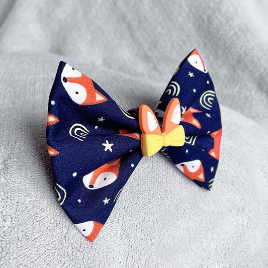 Foxing Around Dog Bow Tie