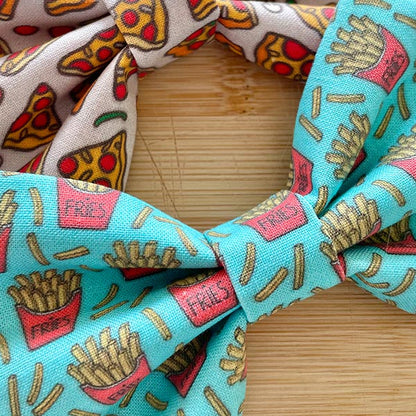 Feed Me Fries Dog Bow Tie