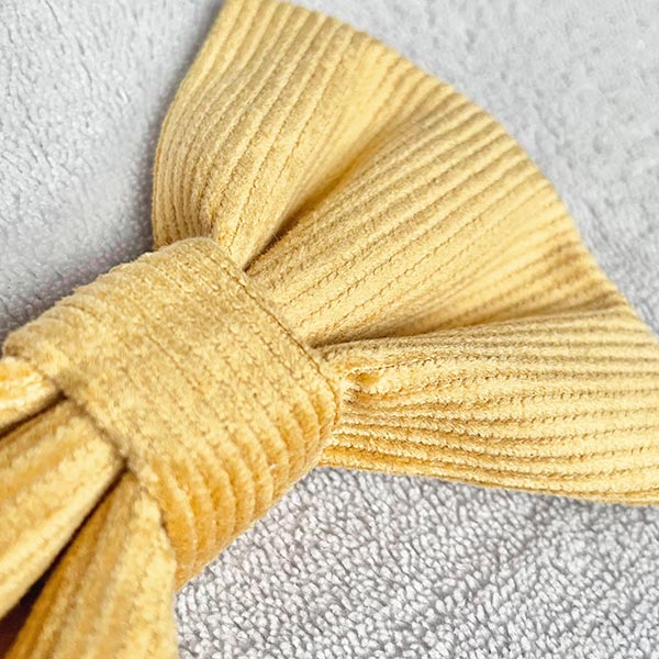 Gold Corduroy Dog Bow Tie