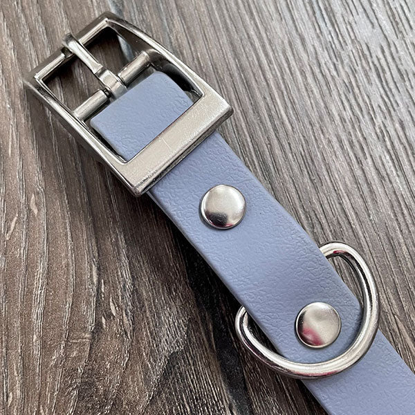 Grey Waterproof Dog Collar