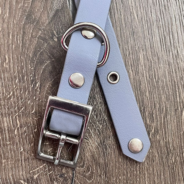 Grey Waterproof Dog Collar