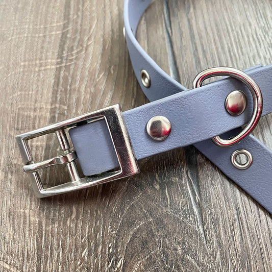 Grey Waterproof Dog Collar