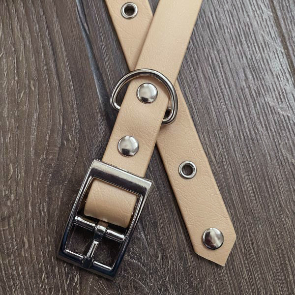 Light Gold Waterproof Dog Collar