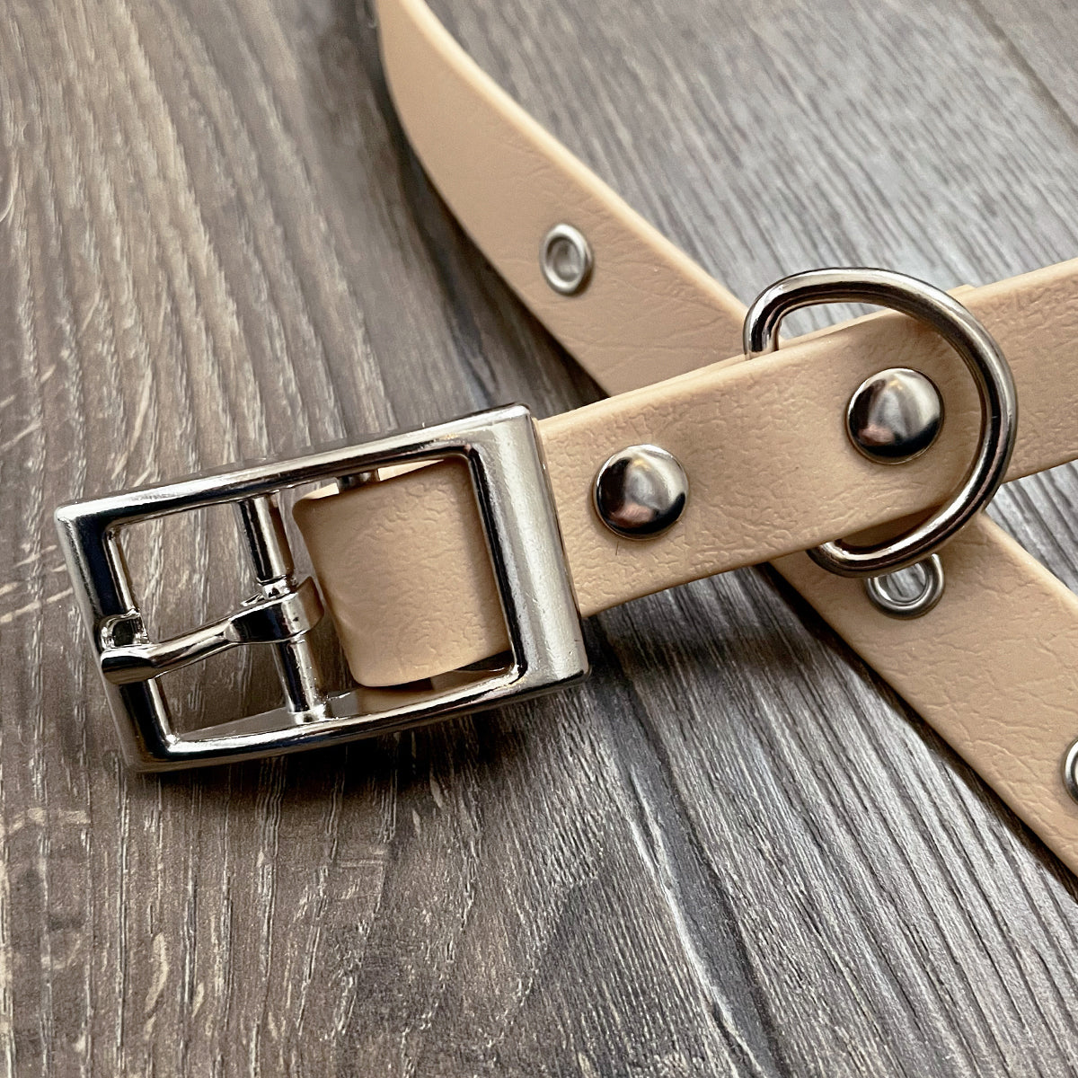 Light Gold Waterproof Dog Collar