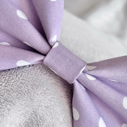 Lilac Polka Dot Dog Bow Tie