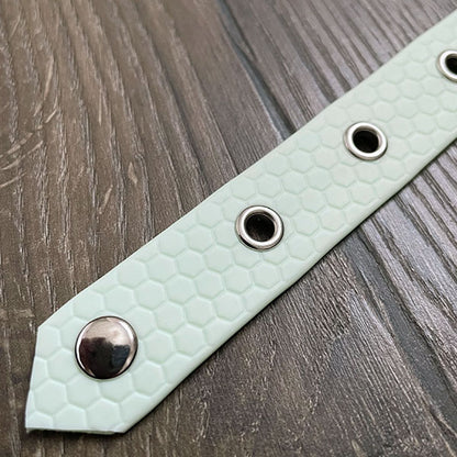 Mint Pastel Hex Waterproof Dog Collar