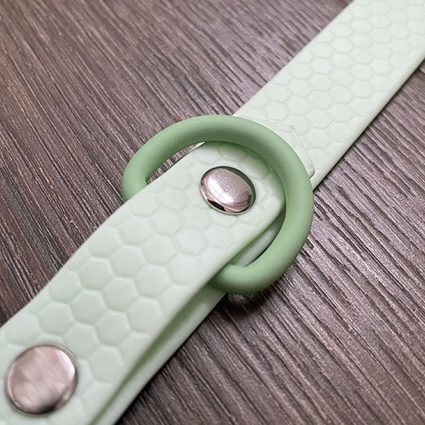 Mint Pastel Hex Waterproof Dog Collar