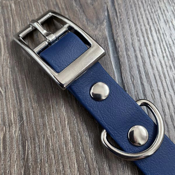 Navy Blue Waterproof Dog Collar